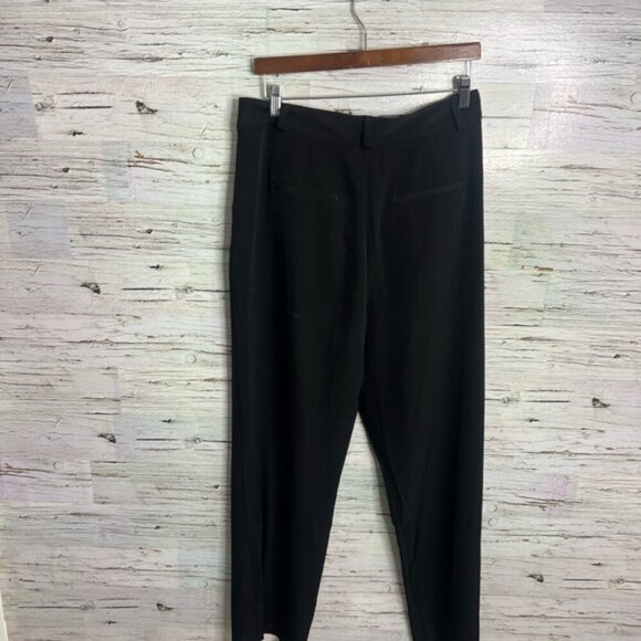 Jason Wu Classic Pleated High Waisted Wide Straight Leg Trousers Black large - Picture 7 of 7